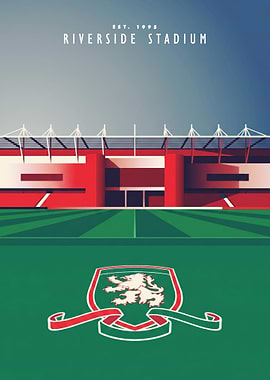 Riverside Stadium Minimalist Art