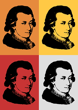 Mozart Pop Art Portrait