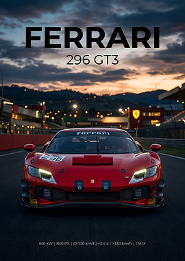 Ferrari 296 GT3 Race Car