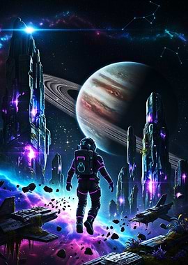Astronaut in a Cosmic Landscape