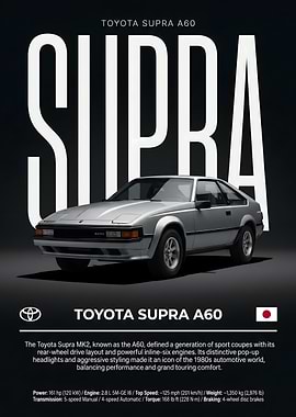 Toyota Supra A60 Poster