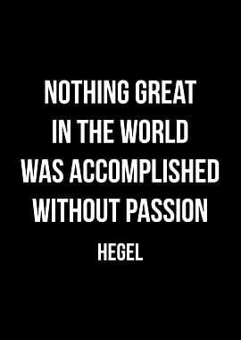 Hegel Quote on Passion