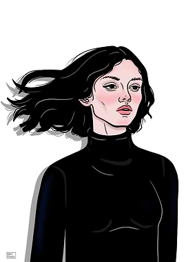 Woman in Black Turtleneck
