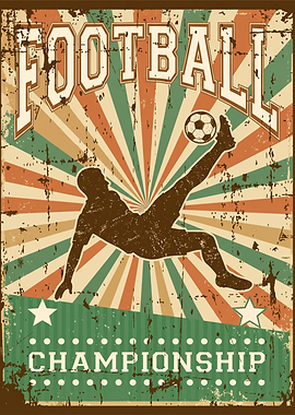 Vintage Football Championship Poster