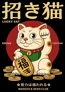 Lucky Cat with Coins