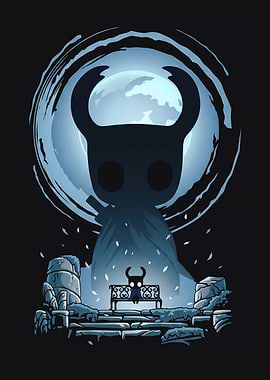 Hollow Knight Character Sitting on Bench