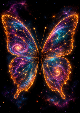 Cosmic Butterfly Nebula Art