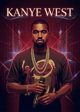 Kanye West with Microphone