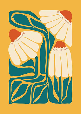 Art Nouveau Floral Illustration