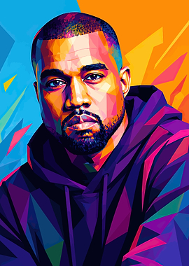 Kanye West Pop Art Portrait