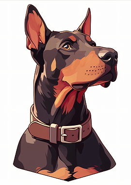 Doberman Pinscher Portrait
