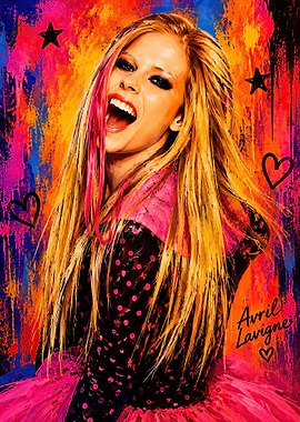 Avril Lavigne Pop Art Painting