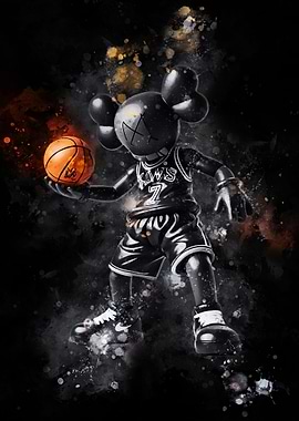 KAWS Figure with Basketball
