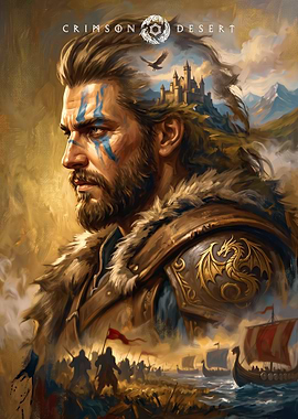 Viking Warrior with Castle in Mind