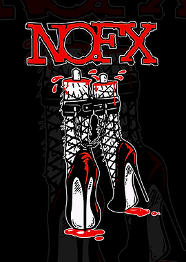 NOFX Band Logo with Bloody High Heels