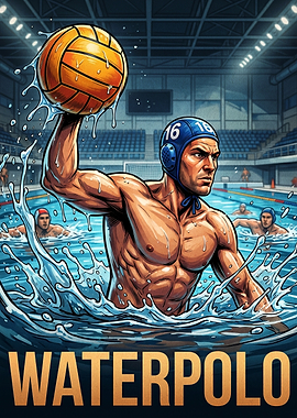 Waterpolo Player with Ball