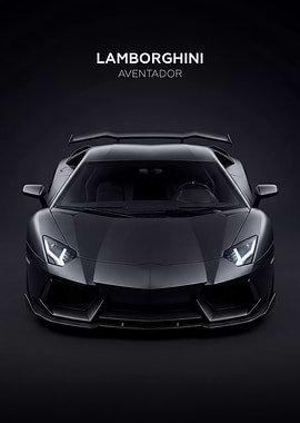 Lamborghini Aventador Front View Dark