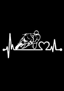 Motorcycle Heartbeat Graphic