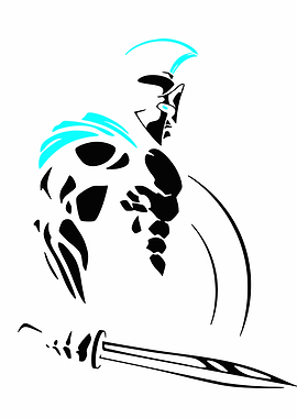 Spartan Warrior with Sword