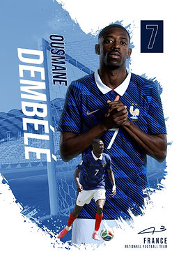 Ousmane Dembele France Football Poster
