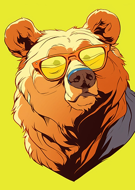 Cool Bear Wearing Sunglasses