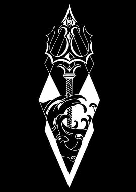 Trident and Waves Emblem