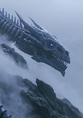 Undead Dragon in Misty Mountains