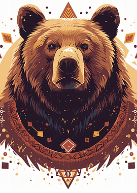 Tribal Bear Portrait