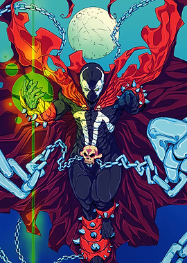 Spawn with Chains and Skull