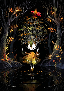 Mystical Forest Spirit with Flower Crown