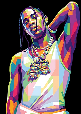 Travis Scott Pop Art Portrait