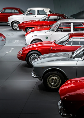 Vintage Alfa Romeo Cars Display