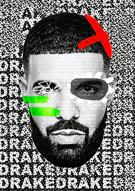 Drake Pop Art Portrait