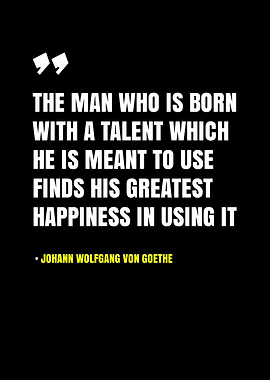 Goethe Quote on Talent and Happiness