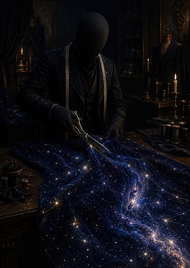 Cosmic Tailor Cutting Star Fabric