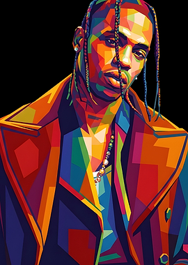 Travis Scott Pop Art Portrait