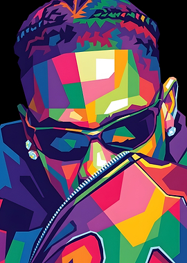 Travis Scott Portrait of a Man in Sunglasses