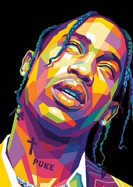 Travis Scott Pop Art Portrait