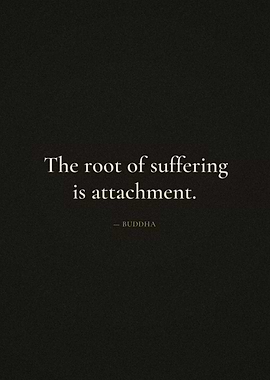 Buddha quote on suffering and attachment