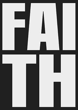 Faith Christian Religious Text Art