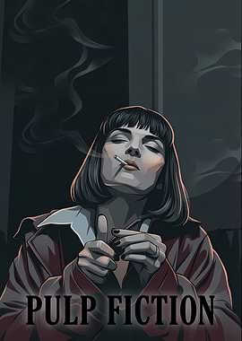 Mia Wallace Smoking Art