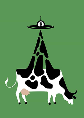 Alien Abducting a Cow