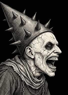 Horror Character with Spiked Hat