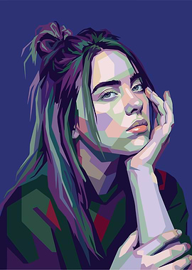 Billie Eilish Pop Art Portrait