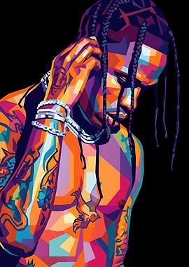 Travis Scott Pop Art Portrait