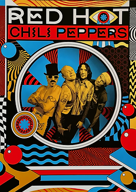 Red Hot Chili Peppers psychedelic poster