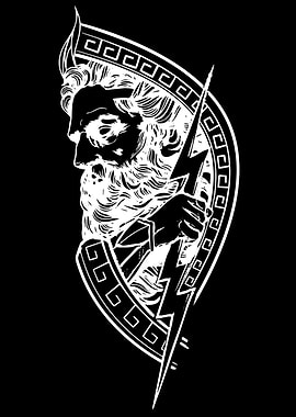 Zeus with Lightning Bolt