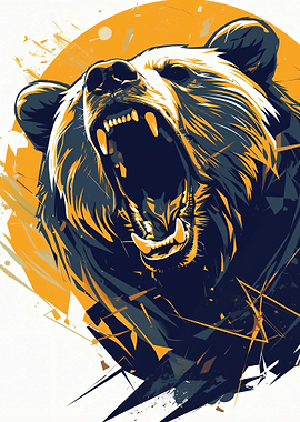 Aggressive Bear Roaring