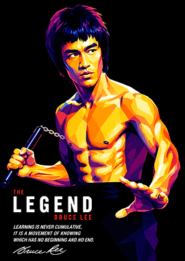 Bruce Lee Pop Art Poster