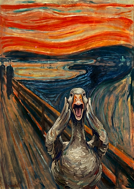 Goose Screaming in Edvard Munch's The Scream